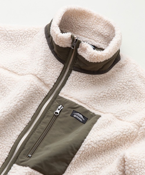 OUTDOOR PRODUCTS(アウトドアプロダクツ)の「【OUTDOOR PRODUCTS/アウトドアプロダクツ】防風ボアスタンドカラ―ブルゾン ボアフリースジャケット モコモコ(ブルゾン・メンズ・アイボリー/ホワイト系その他2/ネイビー/ホワイト系その他/カーキ/ダークベージュ/ブラック・MEDIUM/SMALL/LARGE/X-LARGE)」の9枚目の写真