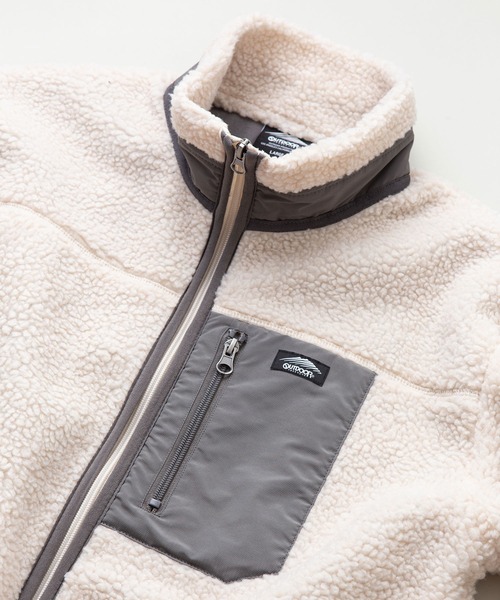 OUTDOOR PRODUCTS(アウトドアプロダクツ)の「【OUTDOOR PRODUCTS/アウトドアプロダクツ】防風ボアスタンドカラ―ブルゾン ボアフリースジャケット モコモコ(ブルゾン・メンズ・アイボリー/ホワイト系その他2/ネイビー/ホワイト系その他/カーキ/ダークベージュ/ブラック・MEDIUM/SMALL/LARGE/X-LARGE)」の11枚目の写真