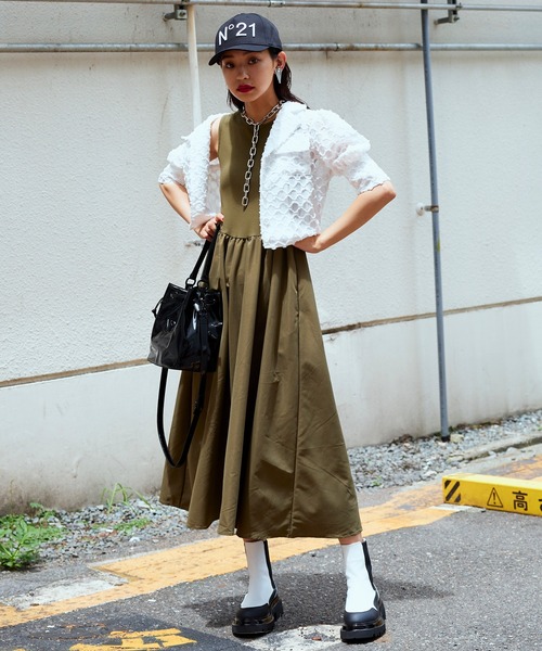 Narcissus（ナルシス）の「【Narcissus】ブロックショートジャケット（テーラードジャケット・レディース・ブラック/ホワイト・FREE）」の8枚目の写真