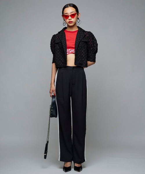 Narcissus（ナルシス）の「【Narcissus】ブロックショートジャケット（テーラードジャケット・レディース・ブラック/ホワイト・FREE）」の11枚目の写真