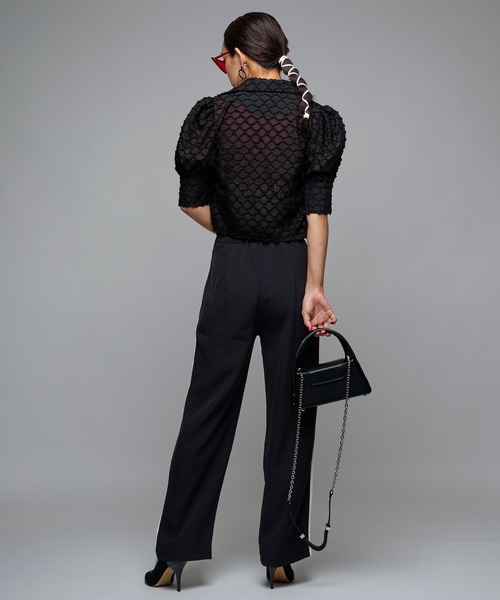 Narcissus（ナルシス）の「【Narcissus】ブロックショートジャケット（テーラードジャケット・レディース・ブラック/ホワイト・FREE）」の3枚目の写真