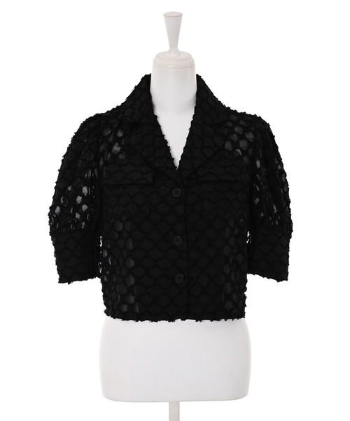 Narcissus（ナルシス）の「【Narcissus】ブロックショートジャケット（テーラードジャケット・レディース・ブラック/ホワイト・FREE）」の10枚目の写真