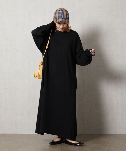 FREAK'S STORE（フリークスストア）の「【WEB限定】フレアマキシカラーニットワンピース（ワンピース・レディース・グレー/ブラック/ブラウン/ピンク/ナチュラル/オレンジ/グリーン・ﾌﾘ-）」の12枚目の写真