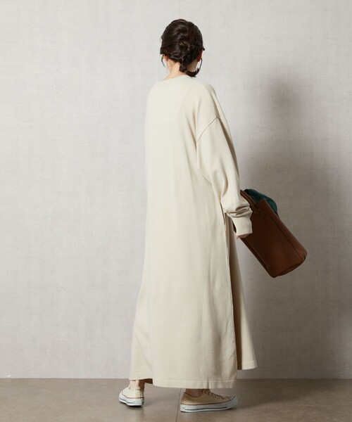 FREAK'S STORE（フリークスストア）の「【WEB限定】フレアマキシカラーニットワンピース（ワンピース・レディース・グレー/ブラック/ブラウン/ピンク/ナチュラル/オレンジ/グリーン・ﾌﾘ-）」の18枚目の写真