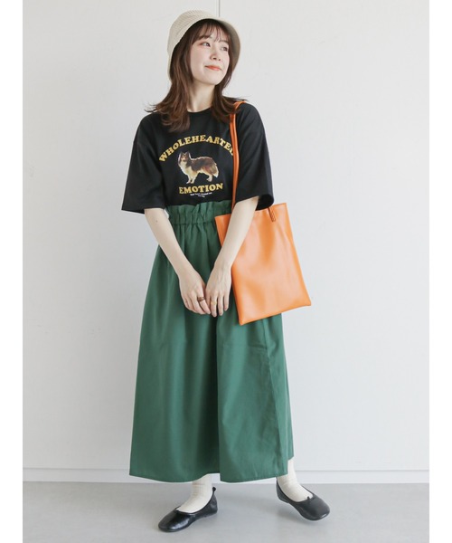 ehka sopo(エヘカソポ)の「ドッグロゴTシャツ(Tシャツ/カットソー・レディース・ブラック/オフホワイト/ピンク/グリーン・フリ-)」の13枚目の写真