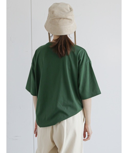 ehka sopo(エヘカソポ)の「ドッグロゴTシャツ(Tシャツ/カットソー・レディース・ブラック/オフホワイト/ピンク/グリーン・フリ-)」の22枚目の写真