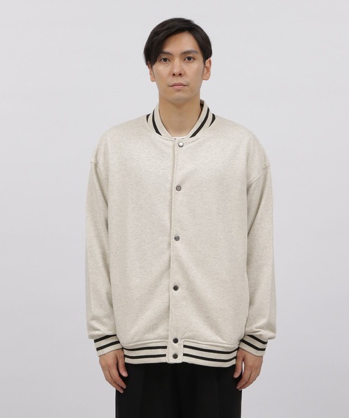 LAKOLE（ラコレ）の「裏毛スタジアムジャンパー / 125693（スタジャン・メンズ・オフホワイト/グリーン/ブラック・MEDIUM/X-LARGE/LARGE）」の16枚目の写真