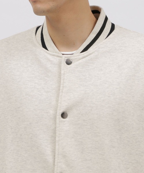 LAKOLE（ラコレ）の「裏毛スタジアムジャンパー / 125693（スタジャン・メンズ・オフホワイト/グリーン/ブラック・MEDIUM/X-LARGE/LARGE）」の14枚目の写真