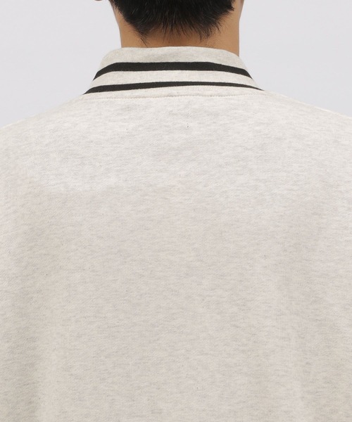 LAKOLE（ラコレ）の「裏毛スタジアムジャンパー / 125693（スタジャン・メンズ・オフホワイト/グリーン/ブラック・MEDIUM/X-LARGE/LARGE）」の9枚目の写真