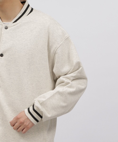 LAKOLE（ラコレ）の「裏毛スタジアムジャンパー / 125693（スタジャン・メンズ・オフホワイト/グリーン/ブラック・MEDIUM/X-LARGE/LARGE）」の11枚目の写真