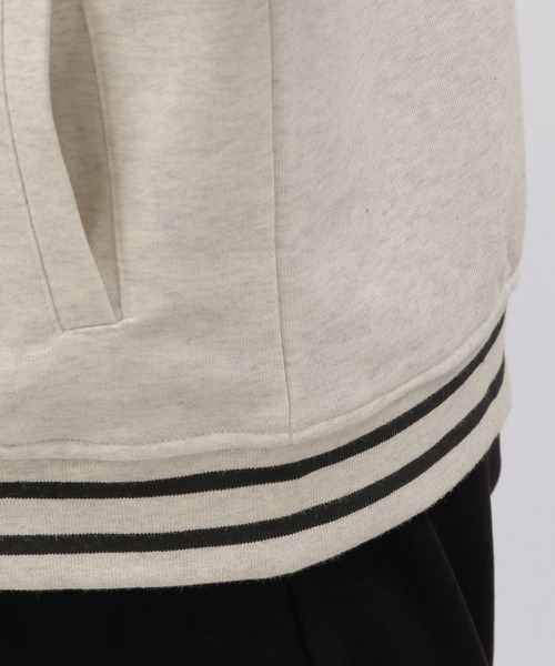 LAKOLE（ラコレ）の「裏毛スタジアムジャンパー / 125693（スタジャン・メンズ・オフホワイト/グリーン/ブラック・MEDIUM/X-LARGE/LARGE）」の5枚目の写真