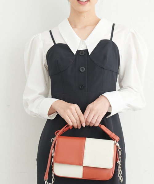 FREE'S MART（フリーズマート）の「◆ウエストシェイプパワーショルダーシャツ（シャツ/ブラウス・レディース・ブラック/ブルー/ホワイト・FREE）」の20枚目の写真