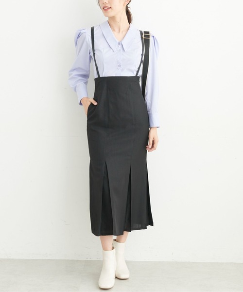 FREE'S MART（フリーズマート）の「◆ウエストシェイプパワーショルダーシャツ（シャツ/ブラウス・レディース・ブラック/ブルー/ホワイト・FREE）」の15枚目の写真