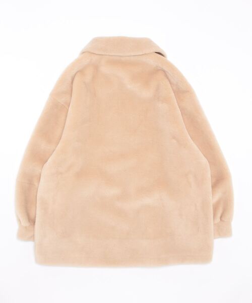 Lui's（ルイス）の「フェイクボアオーバージャケット（ブルゾン・レディース・キャメル/ライトグレー・FREE）」の13枚目の写真