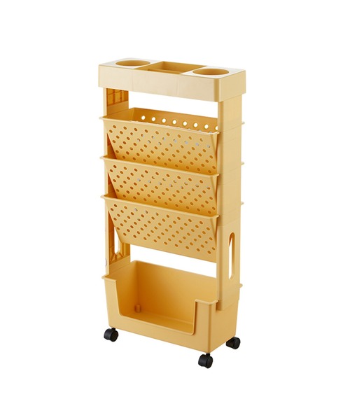 セール】トローリーマガジンラック キャスター付き収納棚（収納グッズ