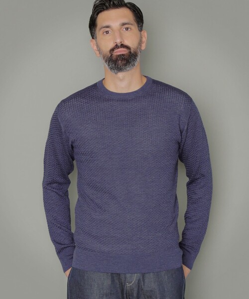 MACKINTOSH LONDON（マッキントッシュ ロンドン）の「イタリアンケーブルニット（ニット/セーター・メンズ・ブルー系その他7/ブラウン系その他5/グリーン系その他5・M/L/XL）」の3枚目の写真