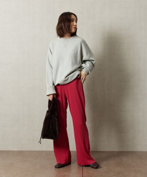 FREAK'S STORE（フリークスストア）の「【WEB限定】セルフカットリブフレアパンツ（その他パンツ・レディース・ブラック/ブラウン/ピンク/グリーン/ナチュラル・ﾌﾘ-）」の10枚目の写真