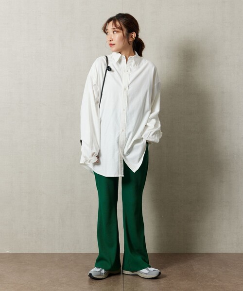 FREAK'S STORE（フリークスストア）の「【WEB限定】セルフカットリブフレアパンツ（その他パンツ・レディース・ブラック/ブラウン/ピンク/グリーン/ナチュラル・ﾌﾘ-）」の14枚目の写真