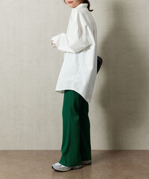 FREAK'S STORE（フリークスストア）の「【WEB限定】セルフカットリブフレアパンツ（その他パンツ・レディース・ブラック/ブラウン/ピンク/グリーン/ナチュラル・ﾌﾘ-）」の20枚目の写真