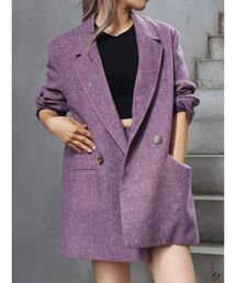 オーバーサイズツイードジャケット【セットアップ着用可能】