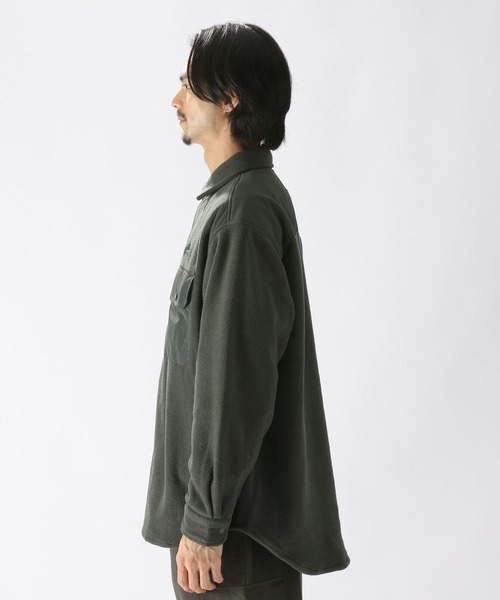 ニコアンド　[CITY CREEK]フリースナイロンPKシャツ　Lサイズ ニコアンド [CITY CREEK]フリースナイロンPKシャツ Lサイズ - メルカリ