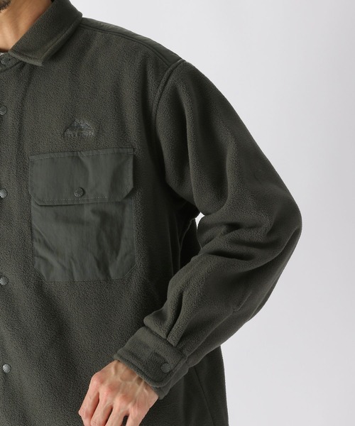 ニコアンド　[CITY CREEK]フリースナイロンPKシャツ　Lサイズ ニコアンド [CITY CREEK]フリースナイロンPKシャツ Lサイズ - メルカリ