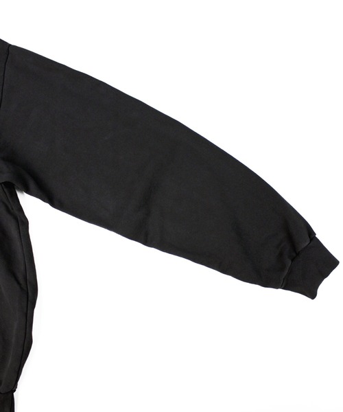LOS ANGELES APPAREL(ロサンゼルスアパレル)の「Los Angeles Apparel ヘビー フリース フーディー プルオーバー 14オンス ガーメントダイ (MADE IN USA)(パーカー・メンズ・ストーン/ブラック・X-LARGE/LARGE/MEDIUM)」の8枚目の写真