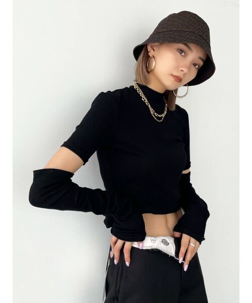 EMODA（エモダ）の「モノグラムバケットハット（ハット・レディース・ブラック/その他・FREE）」の4枚目の写真