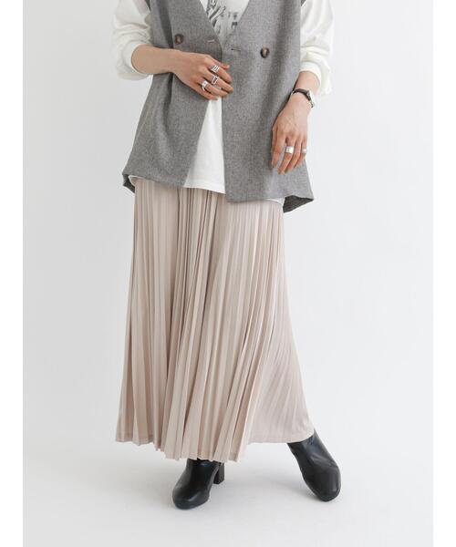 Samansa Mos2 blue（サマンサモスモスブルー）の「トリコットプリーツスカート（スカート・レディース・ブラック/グレー/カーキ・ﾌﾘ-）」の20枚目の写真