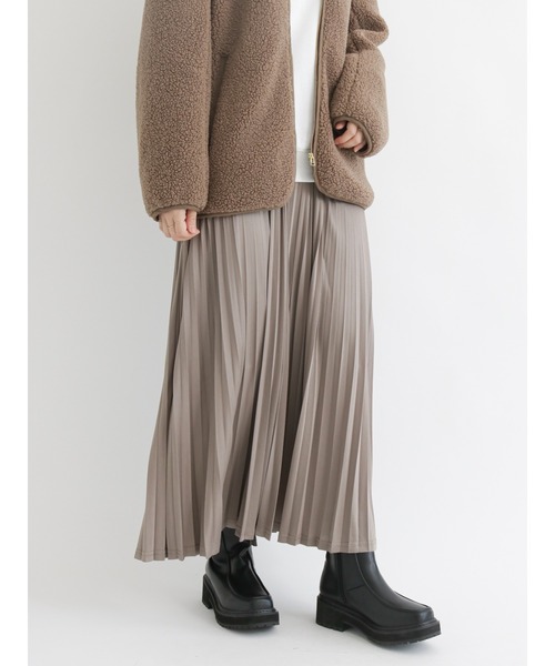 Samansa Mos2 blue（サマンサモスモスブルー）の「トリコットプリーツスカート（スカート・レディース・ブラック/グレー/カーキ・ﾌﾘ-）」の3枚目の写真