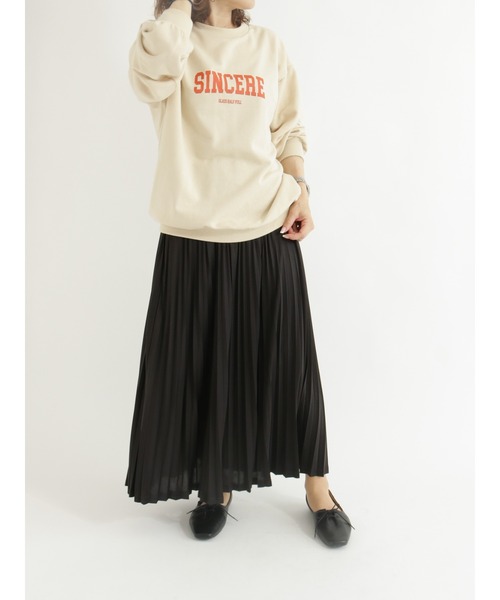 Samansa Mos2 blue（サマンサモスモスブルー）の「トリコットプリーツスカート（スカート・レディース・ブラック/グレー/カーキ・ﾌﾘ-）」の13枚目の写真