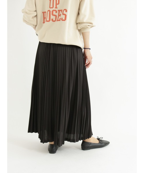 Samansa Mos2 blue（サマンサモスモスブルー）の「トリコットプリーツスカート（スカート・レディース・ブラック/グレー/カーキ・ﾌﾘ-）」の17枚目の写真