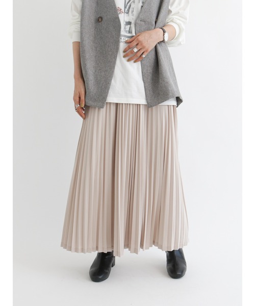 Samansa Mos2 blue（サマンサモスモスブルー）の「トリコットプリーツスカート（スカート・レディース・ブラック/グレー/カーキ・ﾌﾘ-）」の11枚目の写真