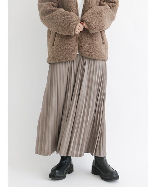 Samansa Mos2 blue（サマンサモスモスブルー）の「トリコットプリーツスカート（スカート・レディース・ブラック/グレー/カーキ・ﾌﾘ-）」の6枚目の写真