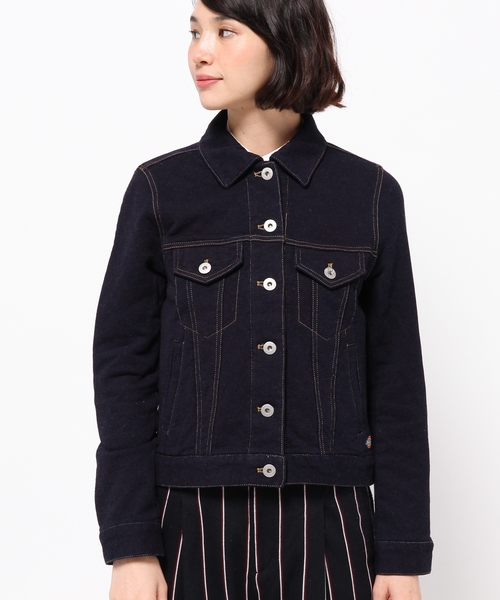Dickies(ディッキーズ)の「【Dickies】インディゴ裏毛Gジャン(デニムジャケット・レディース・ネイビー系/サックスブルー系・MEDIUM/LARGE)」の12枚目の写真