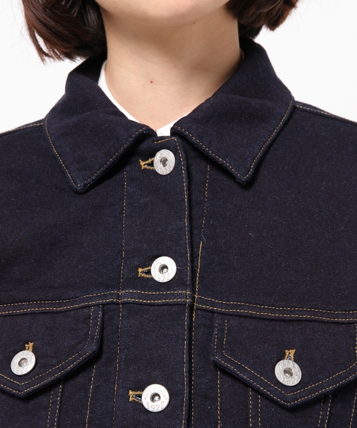 Dickies(ディッキーズ)の「【Dickies】インディゴ裏毛Gジャン(デニムジャケット・レディース・ネイビー系/サックスブルー系・MEDIUM/LARGE)」の9枚目の写真