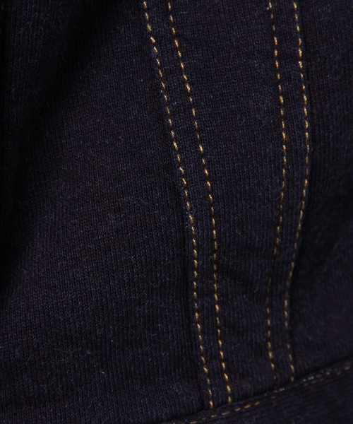 Dickies(ディッキーズ)の「【Dickies】インディゴ裏毛Gジャン(デニムジャケット・レディース・ネイビー系/サックスブルー系・MEDIUM/LARGE)」の3枚目の写真