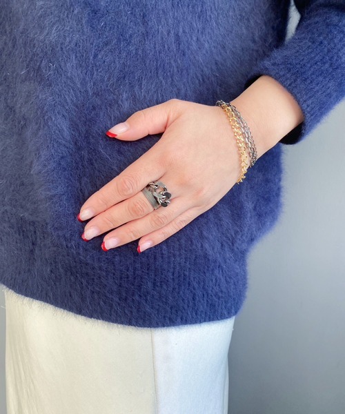 and cloud(アンドクラウド)の「Crow feather Ring(リング・レディース・シルバー/ブラック・#17/#11)」の12枚目の写真