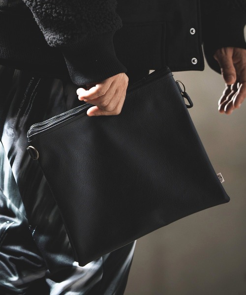 mko10842-Synthetic leather sacoche bag サコッシュ