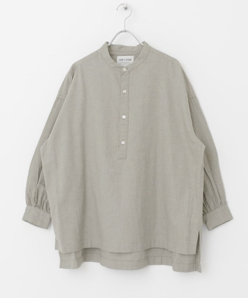 FORK&SPOON（フォークアンドスプーン）の「FORK&SPOON　ビエラヘンリーネックブラウス（シャツ/ブラウス・レディース・グレー/ネイビー・1）」の17枚目の写真