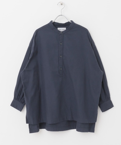 FORK&SPOON（フォークアンドスプーン）の「FORK&SPOON　ビエラヘンリーネックブラウス（シャツ/ブラウス・レディース・グレー/ネイビー・1）」の14枚目の写真