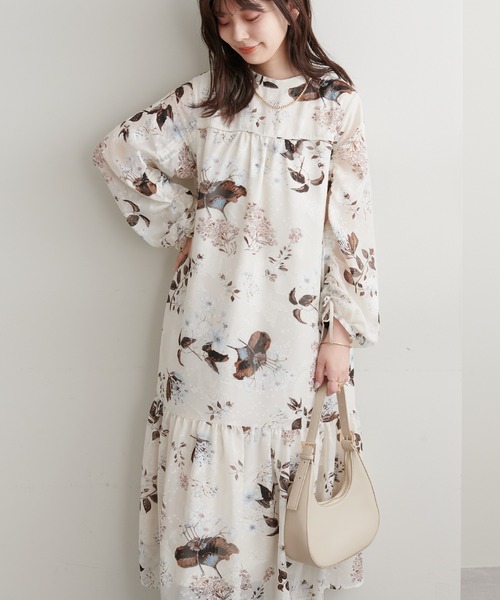 natural couture（ナチュラルクチュール）の「花柄ジャガードドロスト