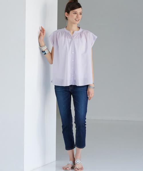 green label relaxing（グリーンレーベルリラクシング）の「GC DNM クロップドパンツ（デニムパンツ・レディース・ネイビー/コバルトブルー・38/36/34/40/44/42）」の4枚目の写真