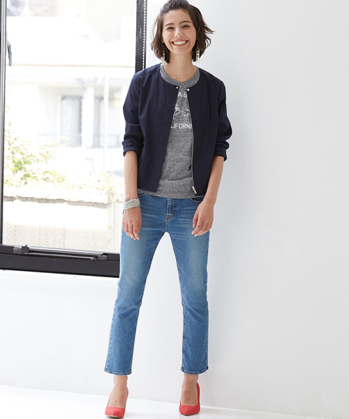 green label relaxing（グリーンレーベルリラクシング）の「GC DNM クロップドパンツ（デニムパンツ・レディース・ネイビー/コバルトブルー・38/36/34/40/44/42）」の19枚目の写真