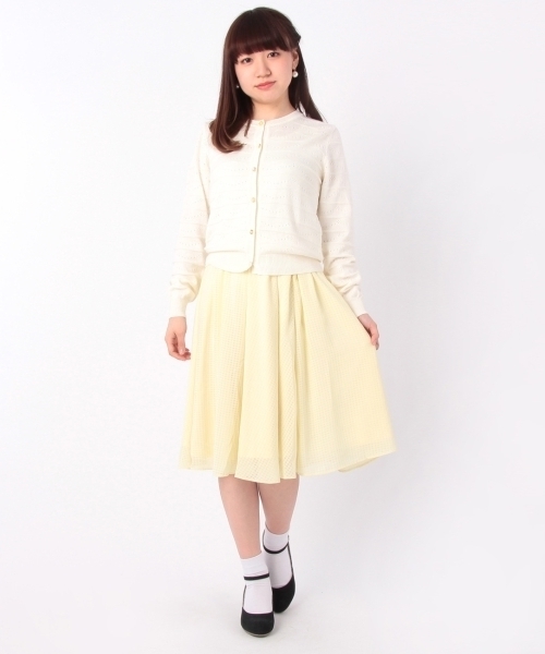 THE EMPORIUM（ジエンポリアム）の「シアーギンガムチェックスカート（スカート・レディース・ホワイト/イエロー/ブルー・38）」の3枚目の写真