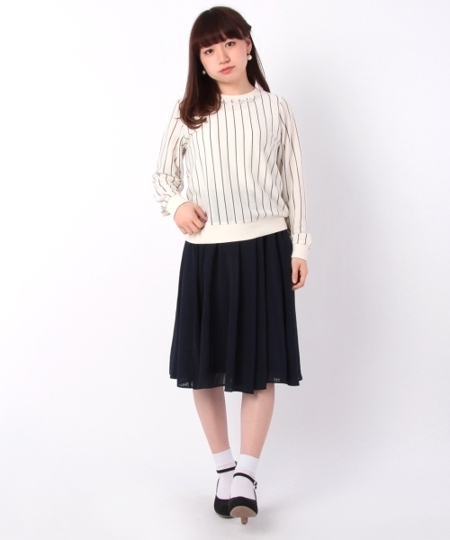 THE EMPORIUM（ジエンポリアム）の「シアーギンガムチェックスカート（スカート・レディース・ホワイト/イエロー/ブルー・38）」の2枚目の写真