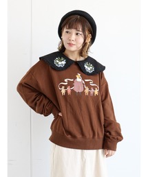 【くらはしれい】プリント裏毛トレーナー