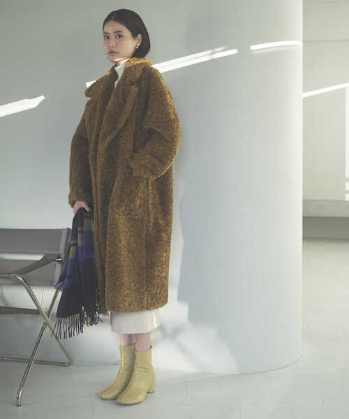 【横田ひかるさん着用】◆ボアボリュームコート