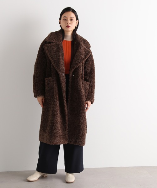 【横田ひかるさん着用】◆ボアボリュームコート