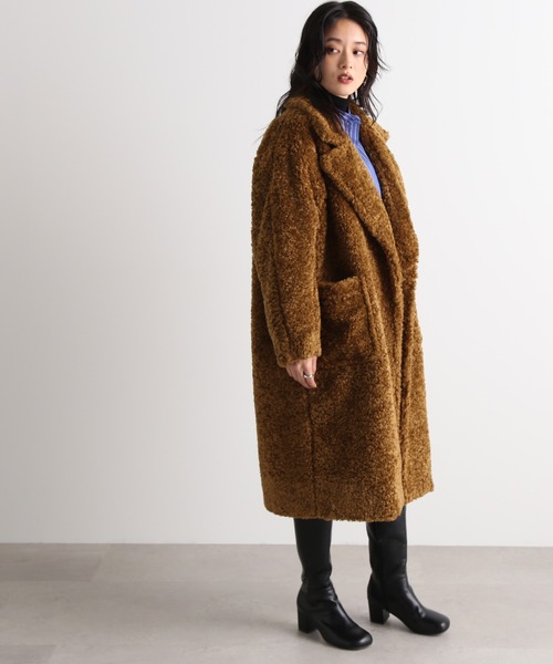 【横田ひかるさん着用】◆ボアボリュームコート